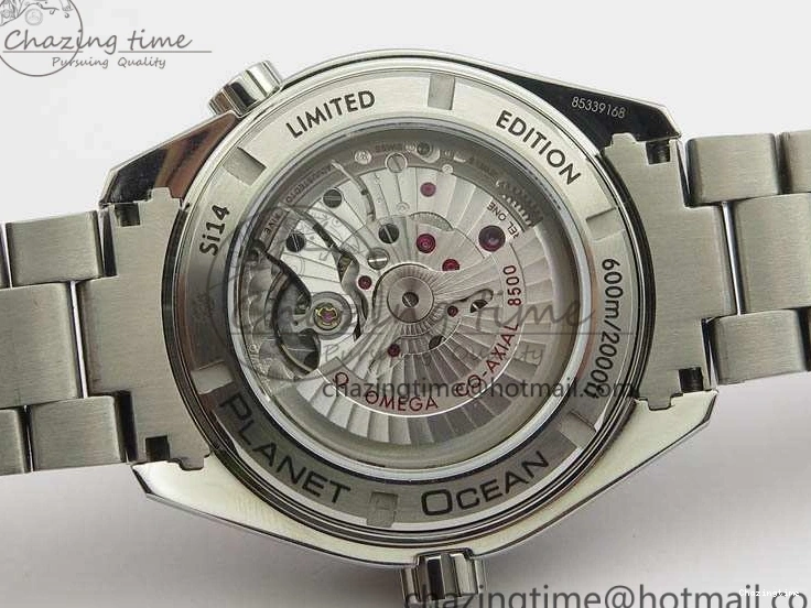 0710 Breathable Planet Ocean Pro Ceramic Bezel 45mm OMF 1:1 Best Edition On SS Bracelet A8500 (Black Balance Wheel) 8140